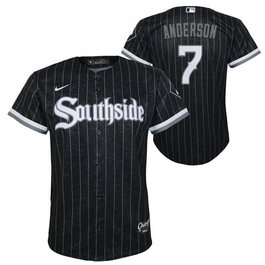 Tim Anderson Chicago White Sox Child Nike Black City Connect Replica Jersey Official Team Jersey Sports Fan Apparel Official NFL Team Jersey Football Fan Apparel