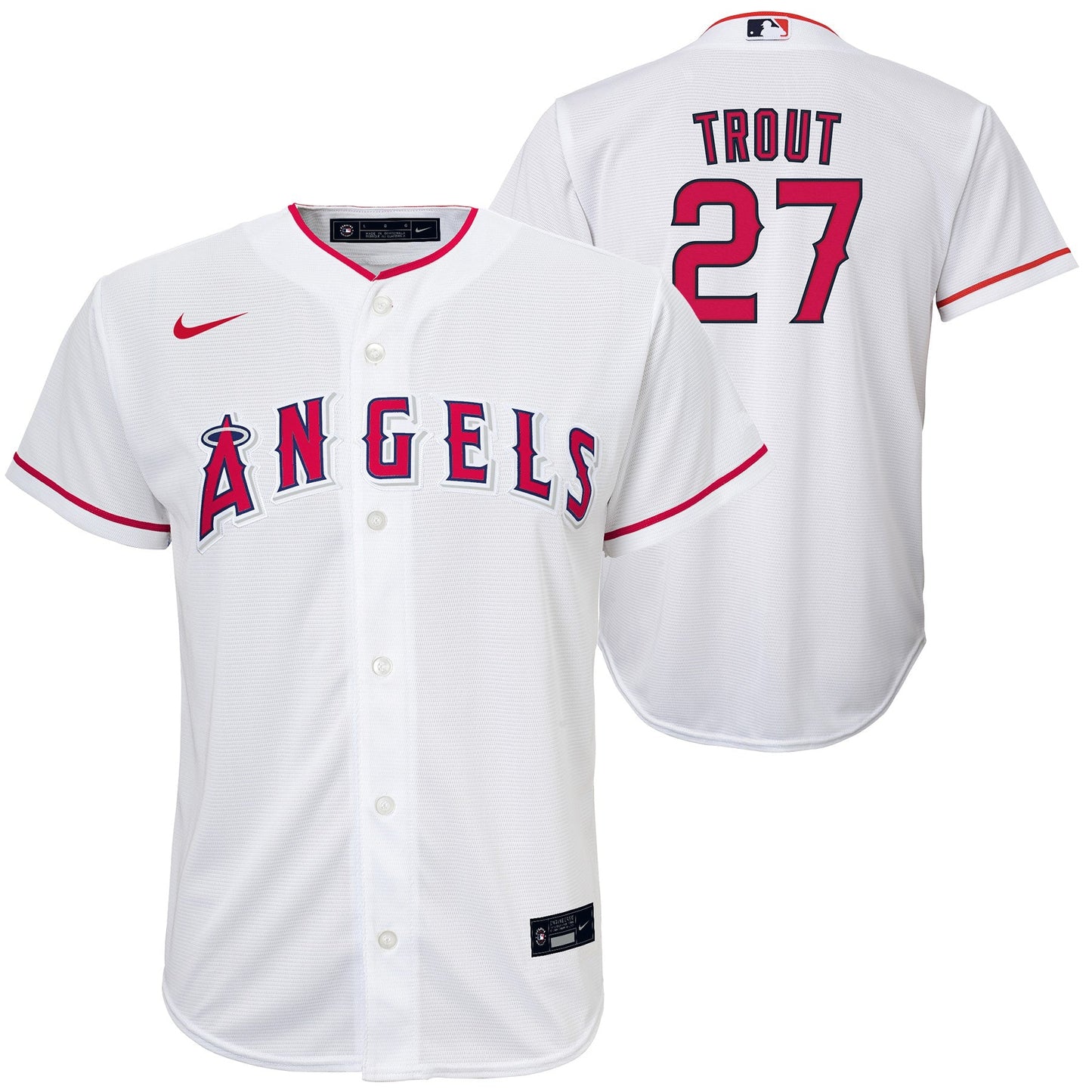 Youth Los Angeles Angels Mike Trout Nike White Home Replica Player Jersey Official Team Jersey Sports Fan Apparel Official NFL Team Jersey Football Fan Apparel