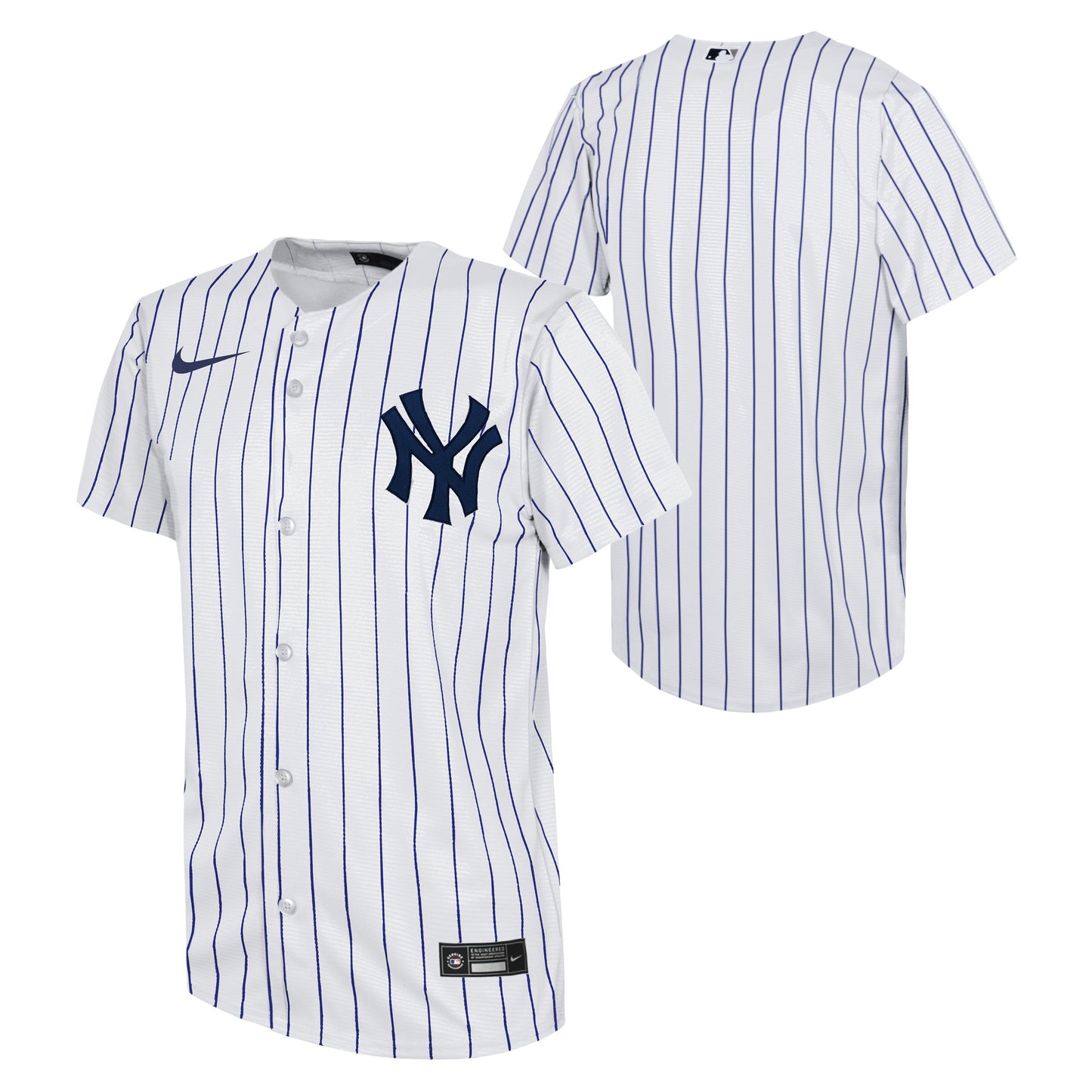 Youth New York Yankees White Home Game Blank Nike Replica Jersey Official Team Jersey Sports Fan Apparel Official NFL Team Jersey Football Fan Apparel