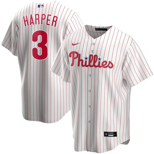 Men's Philadelphia Phillies Bryce Harper Nike White Home Replica Player Jersey Official Team Jersey Sports Fan Apparel Official NFL Team Jersey Football Fan Apparel