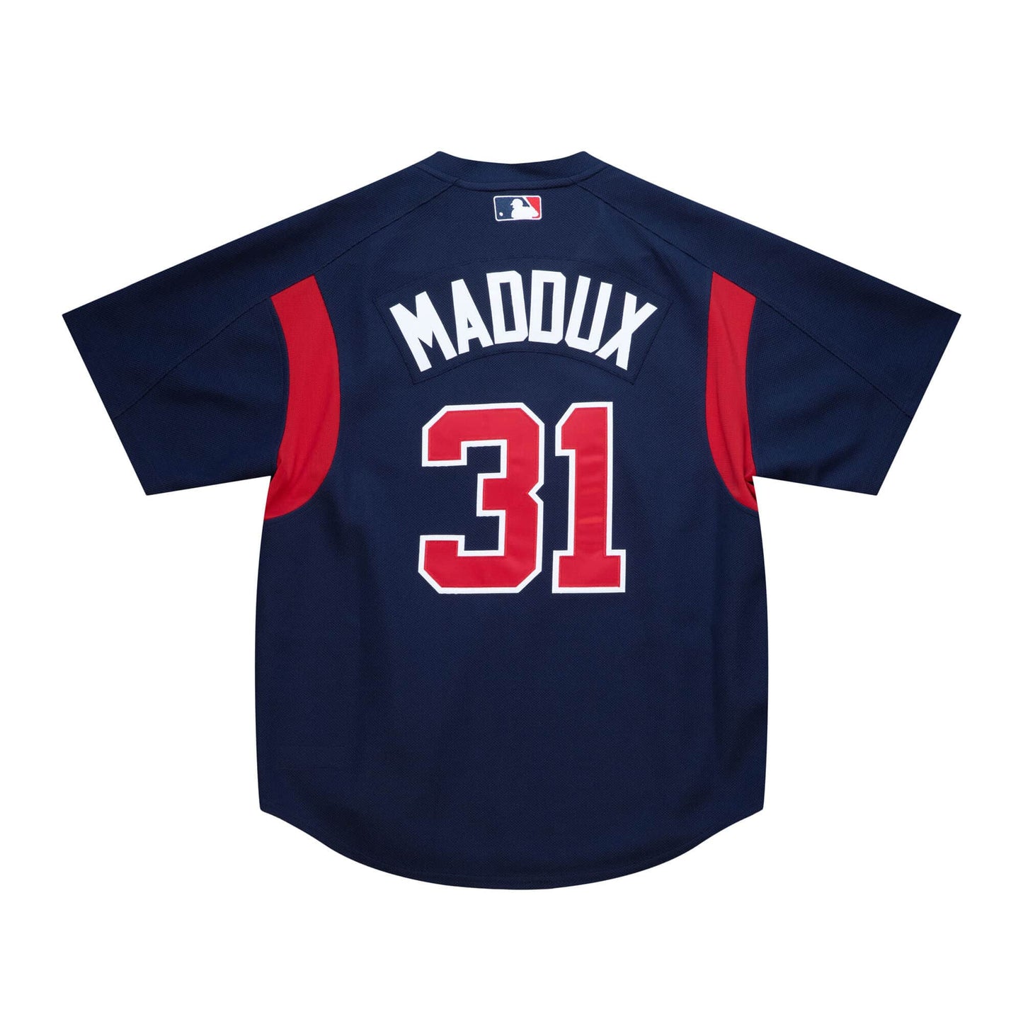 Men's Atlanta Braves Greg Maddux 2003 Mitchell & Ness Navy Cooperstown Batting Practice Jersey Official Team Jersey Sports Fan Apparel Official NFL Team Jersey Football Fan Apparel