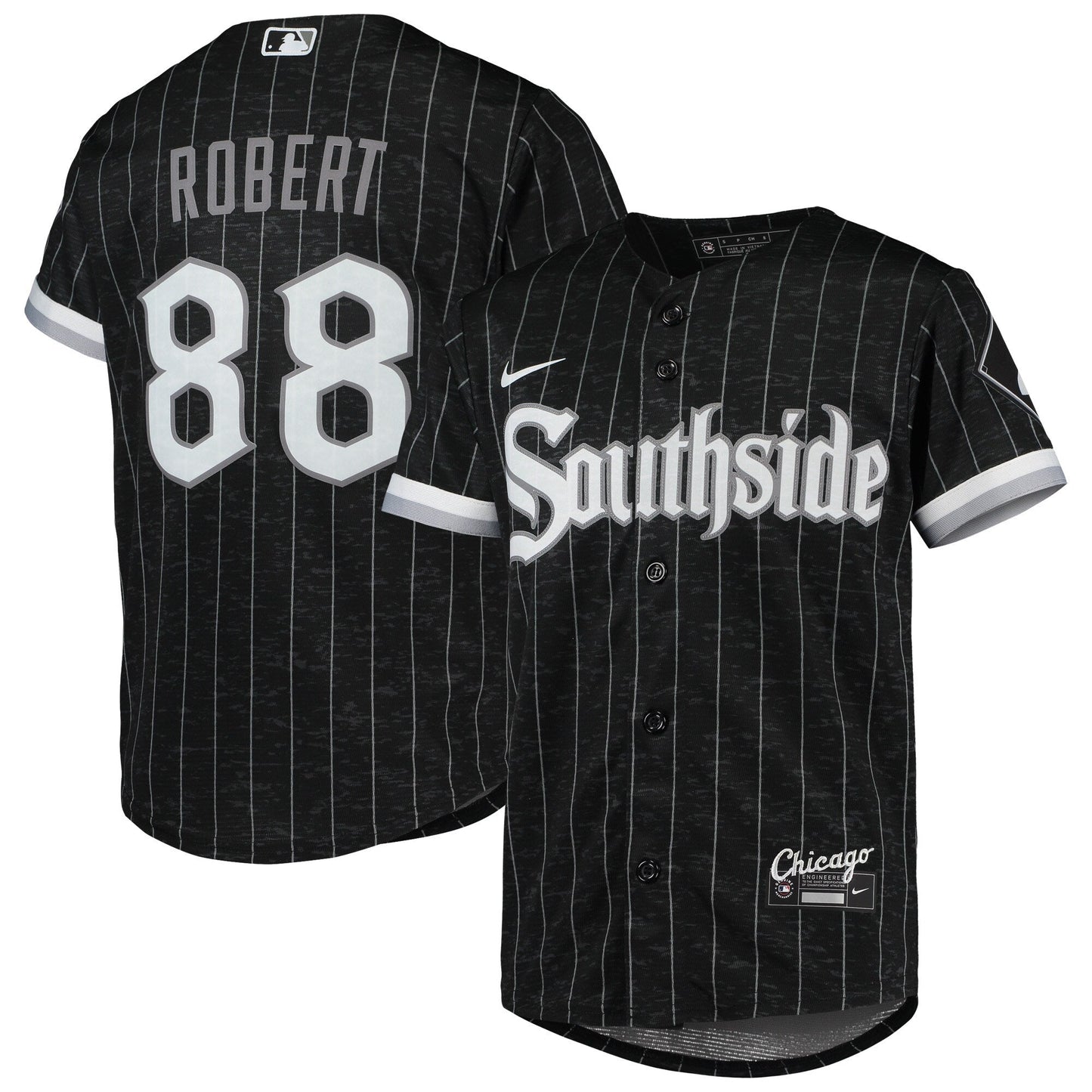 Youth Chicago White Sox Luis Robert Nike Black/Anthracite City Connect Replica Player Jersey Official Team Jersey Sports Fan Apparel Official NFL Team Jersey Football Fan Apparel