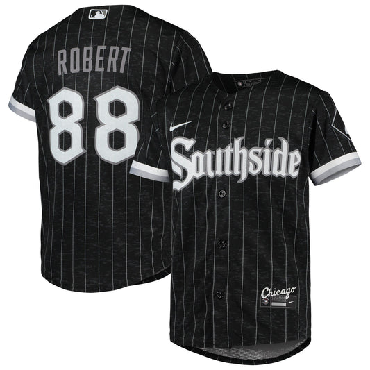 Youth Chicago White Sox Luis Robert Nike Black/Anthracite City Connect Replica Player Jersey Official Team Jersey Sports Fan Apparel Official NFL Team Jersey Football Fan Apparel