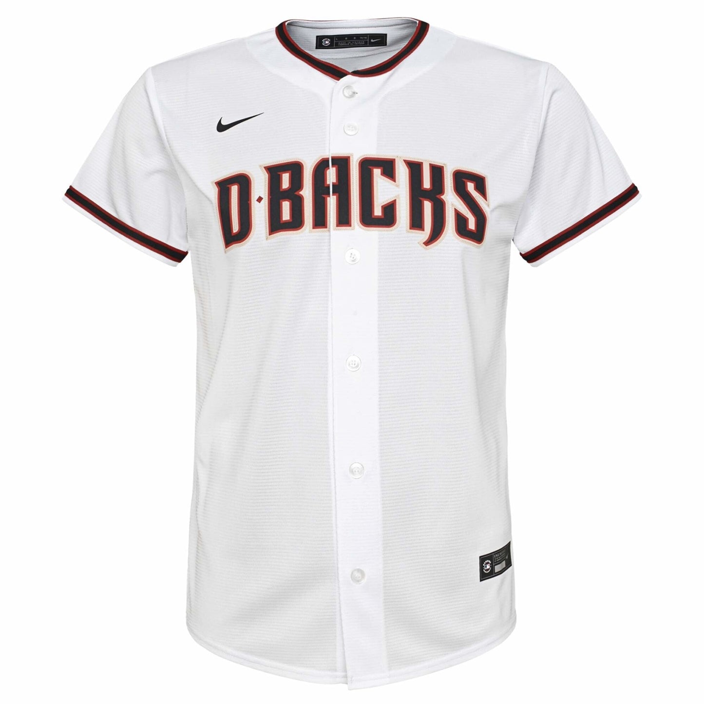 Youth Nike Arizona Diamondbacks Home White Replica Jersey Official Team Jersey Sports Fan Apparel Official NFL Team Jersey Football Fan Apparel