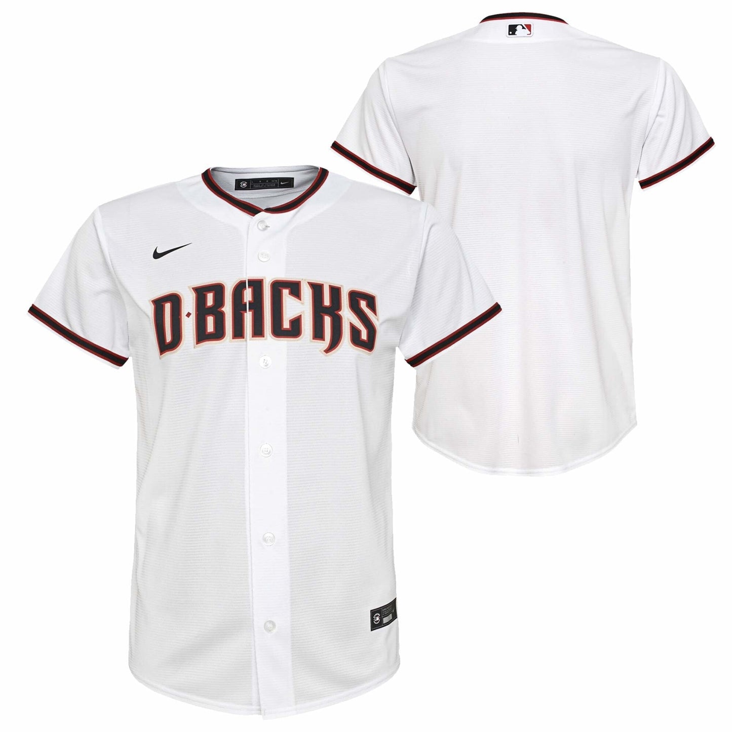 Youth Nike Arizona Diamondbacks Home White Replica Jersey Official Team Jersey Sports Fan Apparel Official NFL Team Jersey Football Fan Apparel