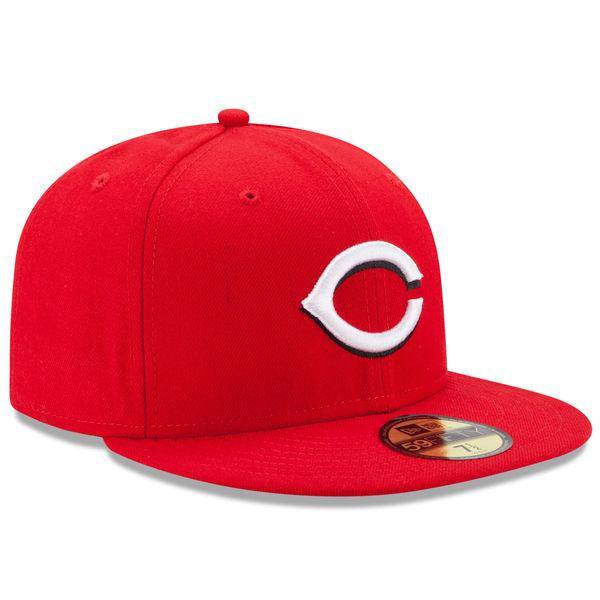 Men's Cincinnati Reds New Era Red Home Authentic Collection On-Field 59FIFTY Fitted Hat Official Team Hat Sports Fan Cap Official NFL Team Hat Football Fan Cap