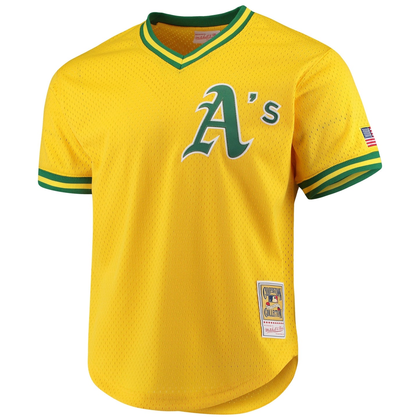 Mitchell & Ness Oakland Athletics Jose Canseco 1990 Cooperstown Collection Authentic Practice Jersey - Yellow Official Team Jersey Sports Fan Apparel Official NFL Team Jersey Football Fan Apparel