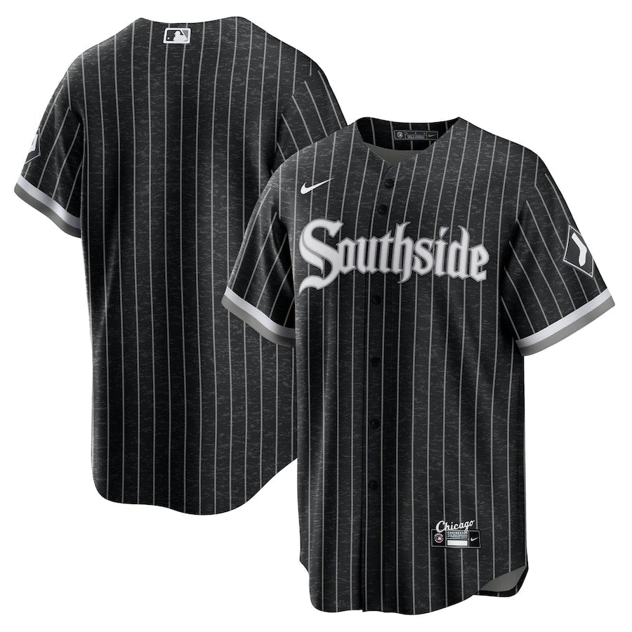 Men's Chicago White Sox Nike Black Southside City Connect Replica Jersey Official Team Jersey Sports Fan Apparel Official NFL Team Jersey Football Fan Apparel