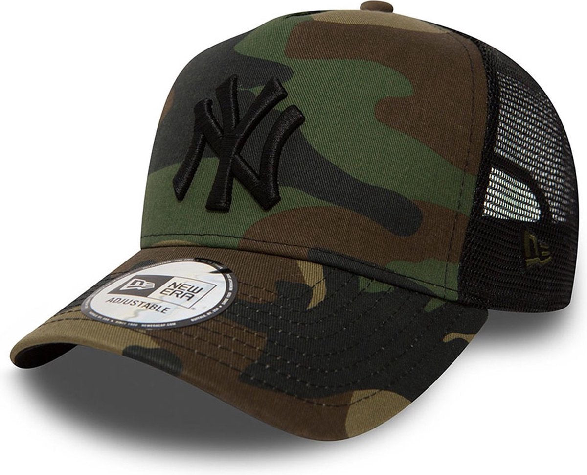 New York Yankees MLB League Essential Snapback Trucker New Era Camo Official Team Hat Sports Fan Cap Official NFL Team Hat Football Fan Cap