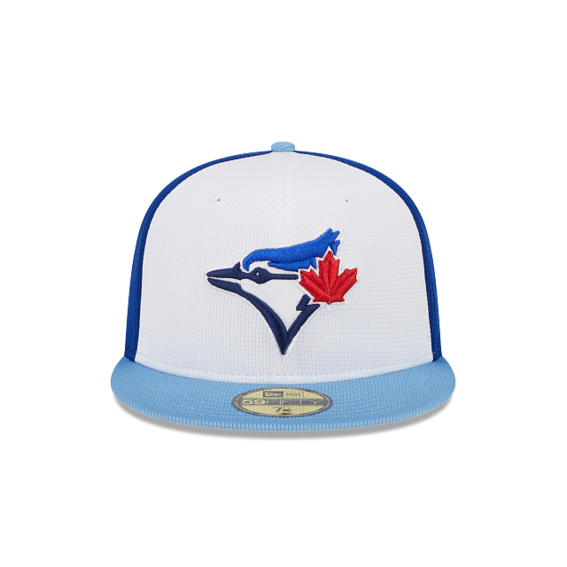 Toronto Blue Jays New Era White/Blue 2024 Spring Training 59FIFTY Fitted Hat Official Team Hat Sports Fan Cap Official NFL Team Hat Football Fan Cap