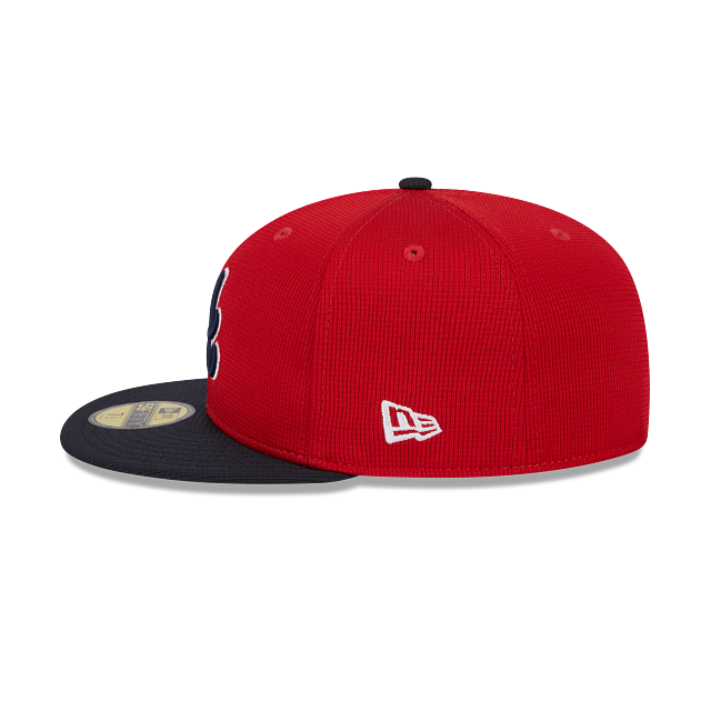 Atlanta Braves New Era Red/Navy 2025 Spring Training 59FIFTY Fitted Hat Official Team Hat Sports Fan Cap Official NFL Team Hat Football Fan Cap