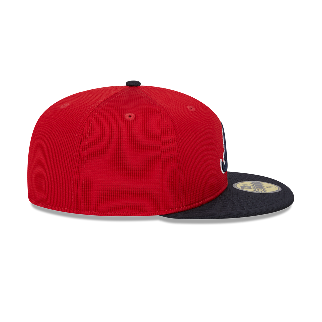 Atlanta Braves New Era Red/Navy 2025 Spring Training 59FIFTY Fitted Hat Official Team Hat Sports Fan Cap Official NFL Team Hat Football Fan Cap