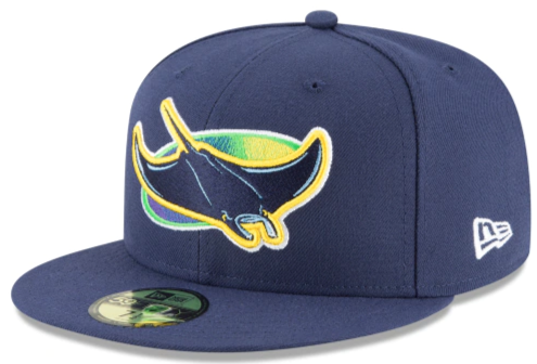 Men's Tampa Bay Rays New Era Navy Game Authentic Collection Alternate On-Field 59FIFTY Fitted Hat Official Team Hat Sports Fan Cap Official NFL Team Hat Football Fan Cap