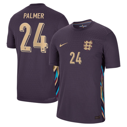 England Nike Dri Fit Adv Away Match Shirt 2024 with Palmer 24 printing Jersey - Purple Official Team Jersey Sports Fan Apparel