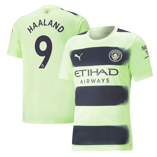 Erling Haaland Manchester City Unisex 2022 23 Third Player Jersey - Black Official Team Jersey Sports Fan Apparel