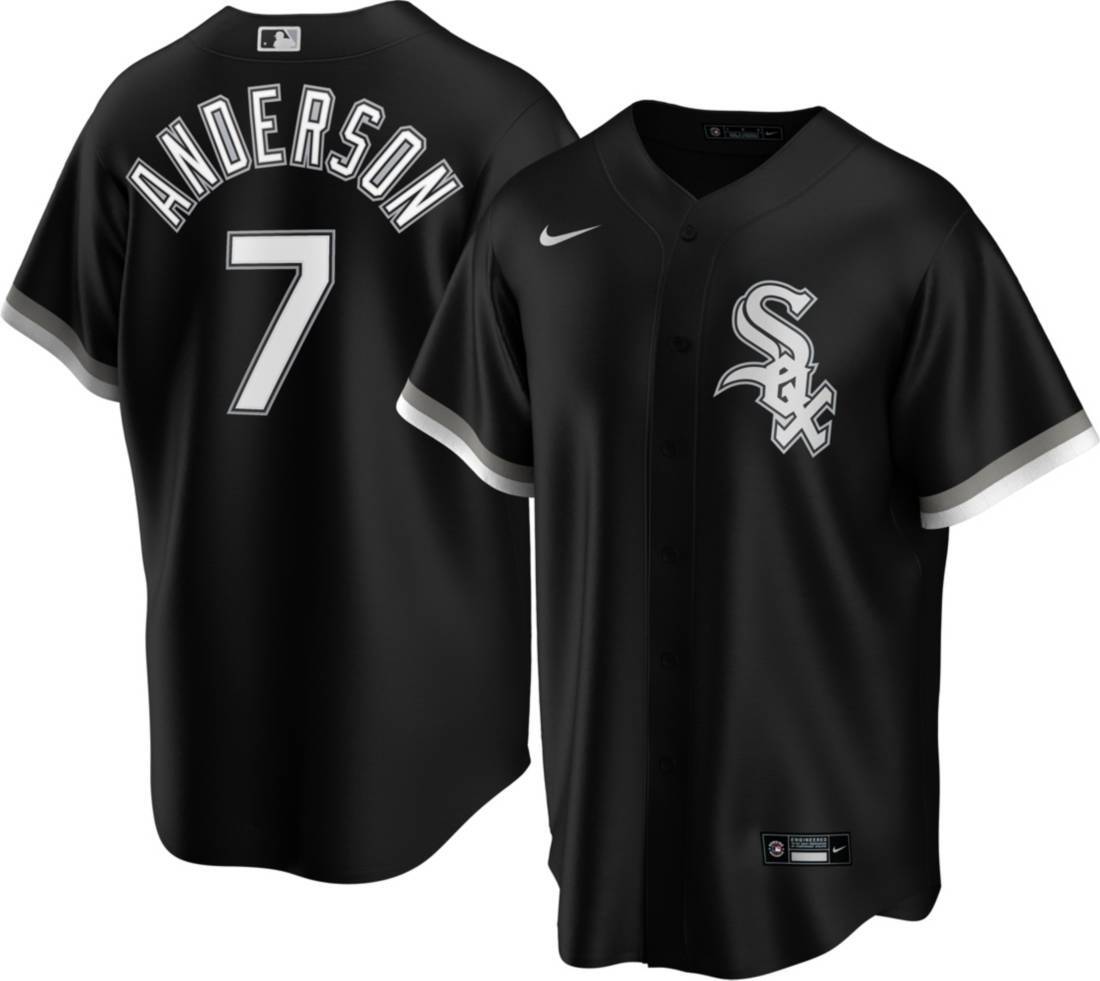 Men's Chicago White Sox Tim Anderson Nike Black Alternate Replica Player Name Jersey Official Team Jersey Sports Fan Apparel Official NFL Team Jersey Football Fan Apparel