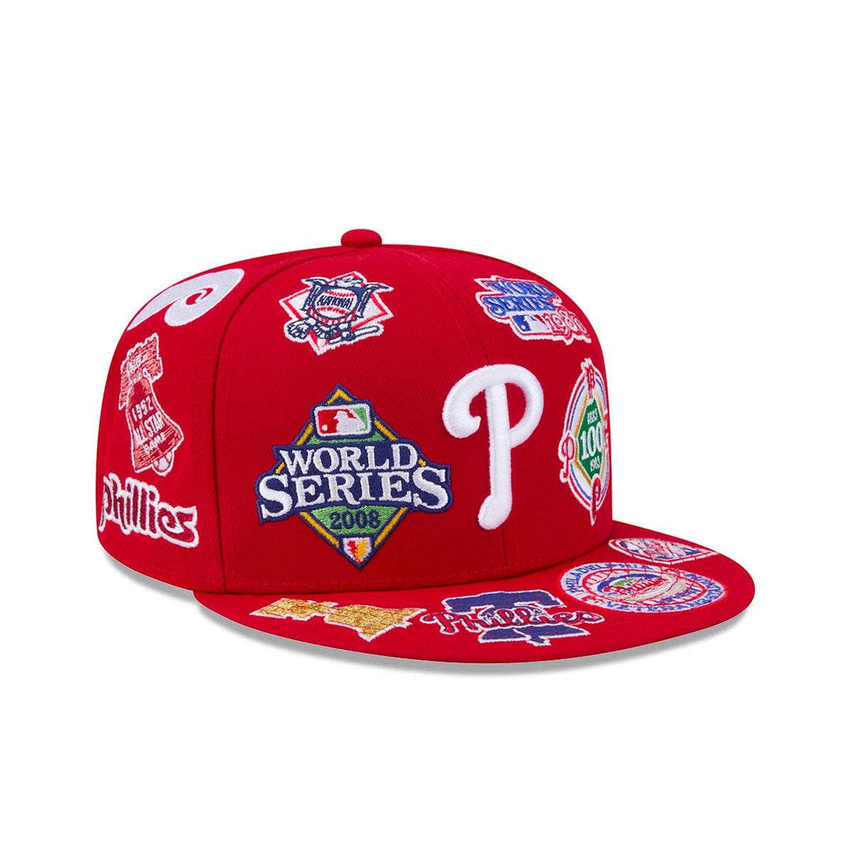 Philadelphia Phillies MLB All Over Patch 59FIFTY Fitted New Era Official Team Hat Sports Fan Cap Official NFL Team Hat Football Fan Cap