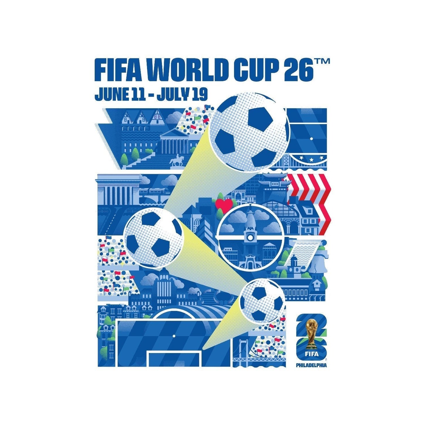 FIFA World Cup 2026 Philadelphia Host City Poster Popular Style Comfort Casual