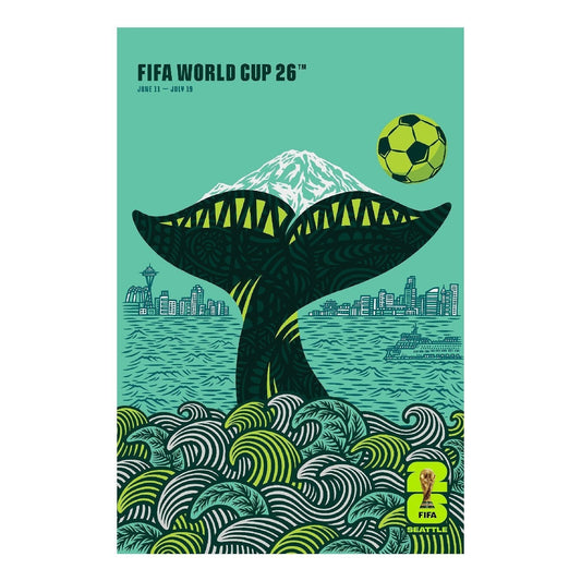 FIFA World Cup 2026 Seattle Host City Poster Popular Style Comfort Casual