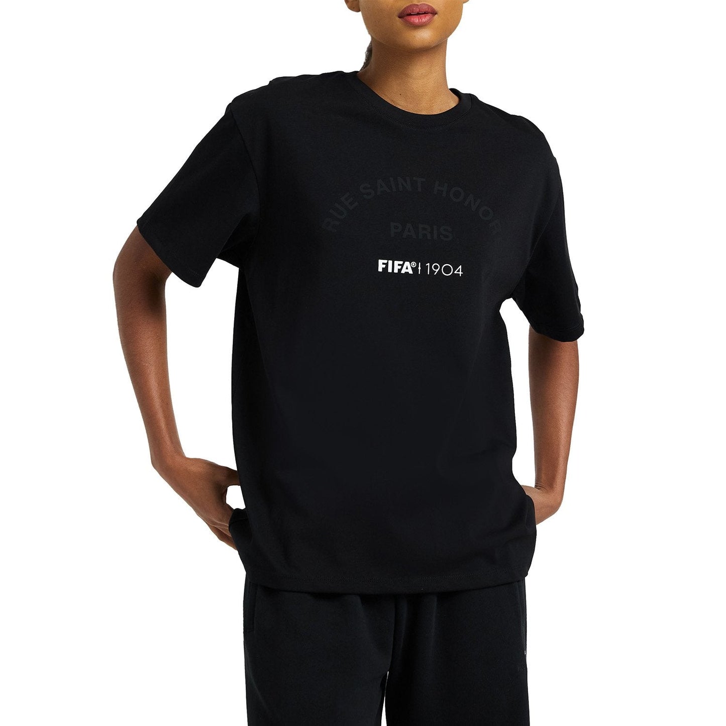 FIFA 1904 Arch Graphic Black T-Shirt - Unisex Casual Graphic T Shirt