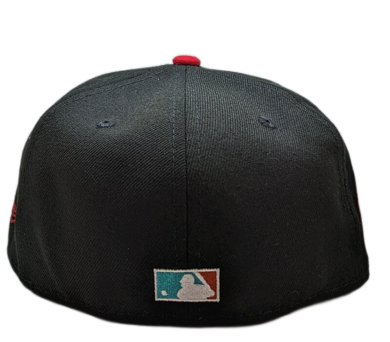 Anaheim Angels New Era 2 Tone Black/Red Guns N Roses Inspired Rock Pack 59FIFTY Fitted Hat Official Team Hat Sports Fan Cap Official NFL Team Hat Football Fan Cap