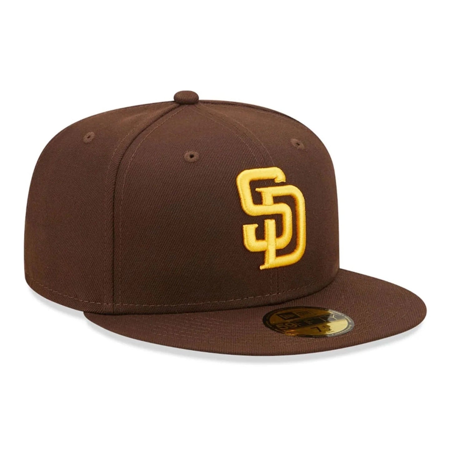 San Diego Padres MLB AC Perf 59FIFTY Fitted New Era Brown/Gold Official Team Hat Sports Fan Cap Official NFL Team Hat Football Fan Cap