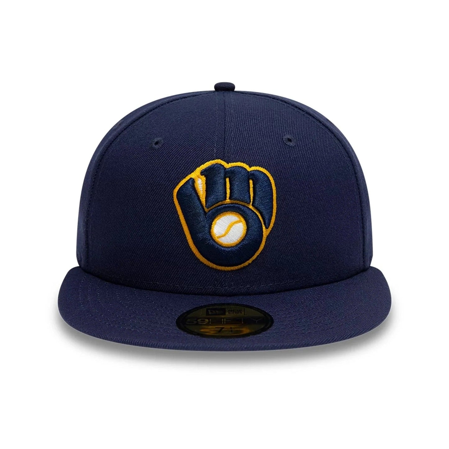 Milwaukee Brewers MLB AC Perf 59FIFTY Fitted New Era Blue Official Team Hat Sports Fan Cap Official NFL Team Hat Football Fan Cap