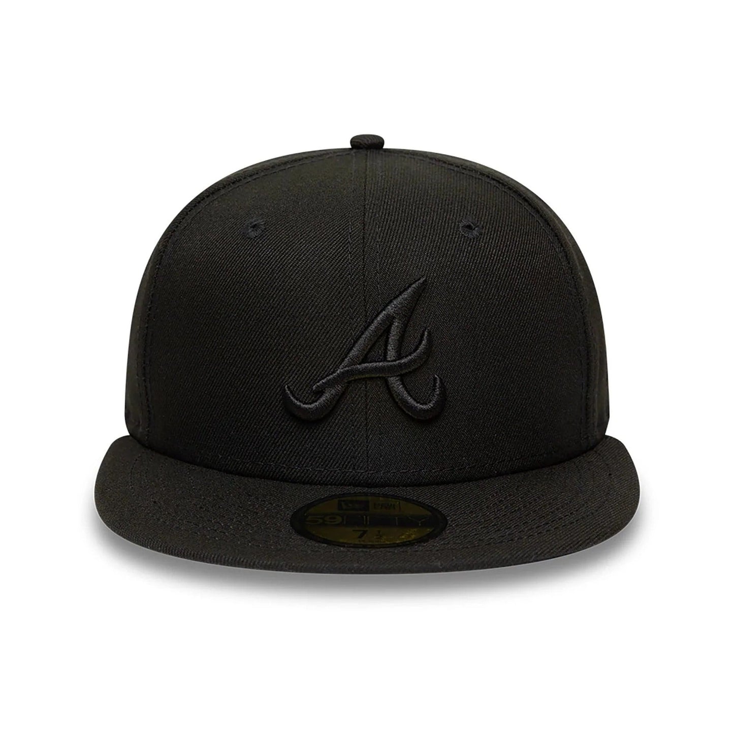Atlanta Braves MLB League Essential 59FIFTY Fitted New Era Black/Black Official Team Hat Sports Fan Cap Official NFL Team Hat Football Fan Cap