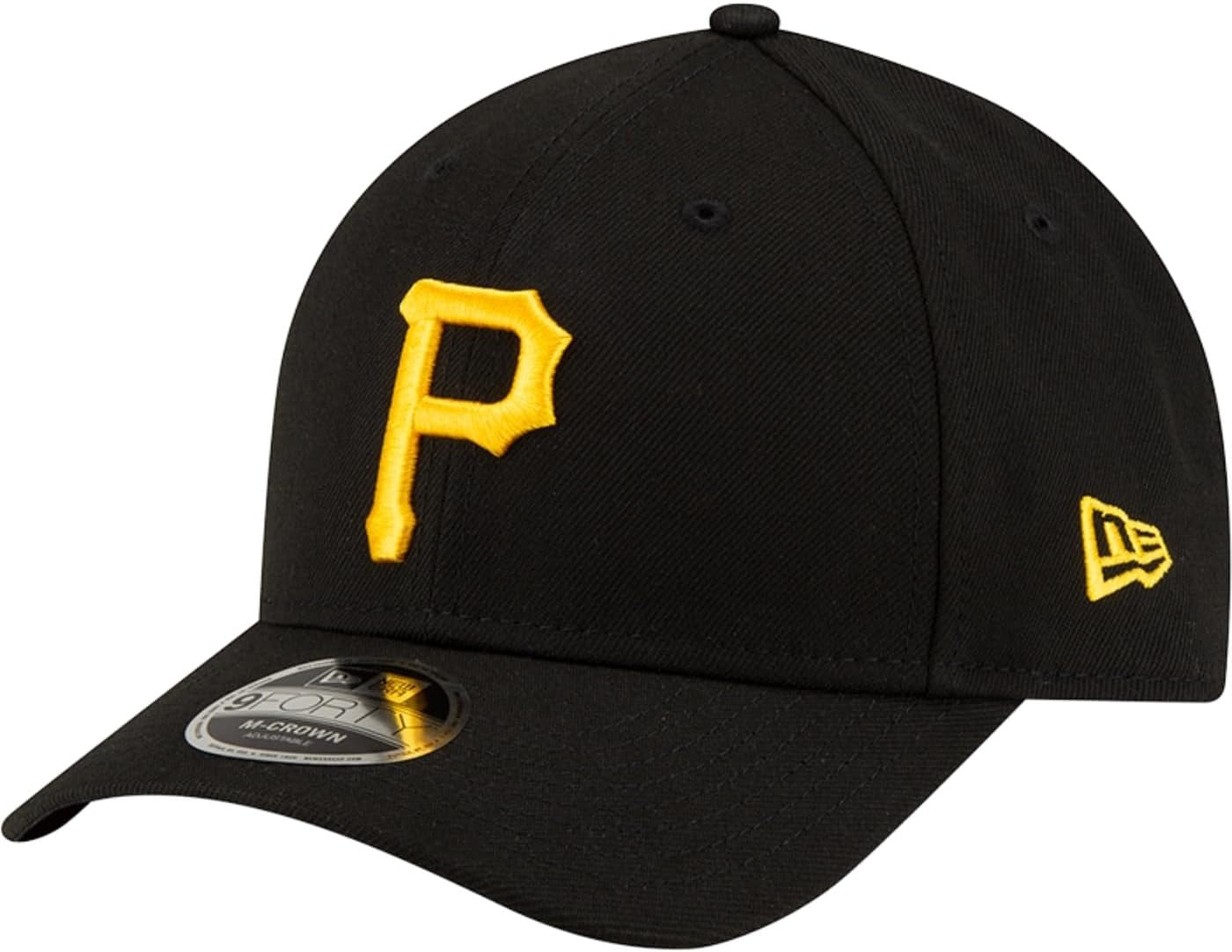 Pittsburgh Pirates MLB 9FORTY M Crown Snapback New Era Black/Yellow Official Team Hat Sports Fan Cap Official NFL Team Hat Football Fan Cap