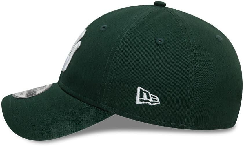 New York Yankees MLB League Essential 9FORTY Strapback New Era Dark Green/White Official Team Hat Sports Fan Cap Official NFL Team Hat Football Fan Cap