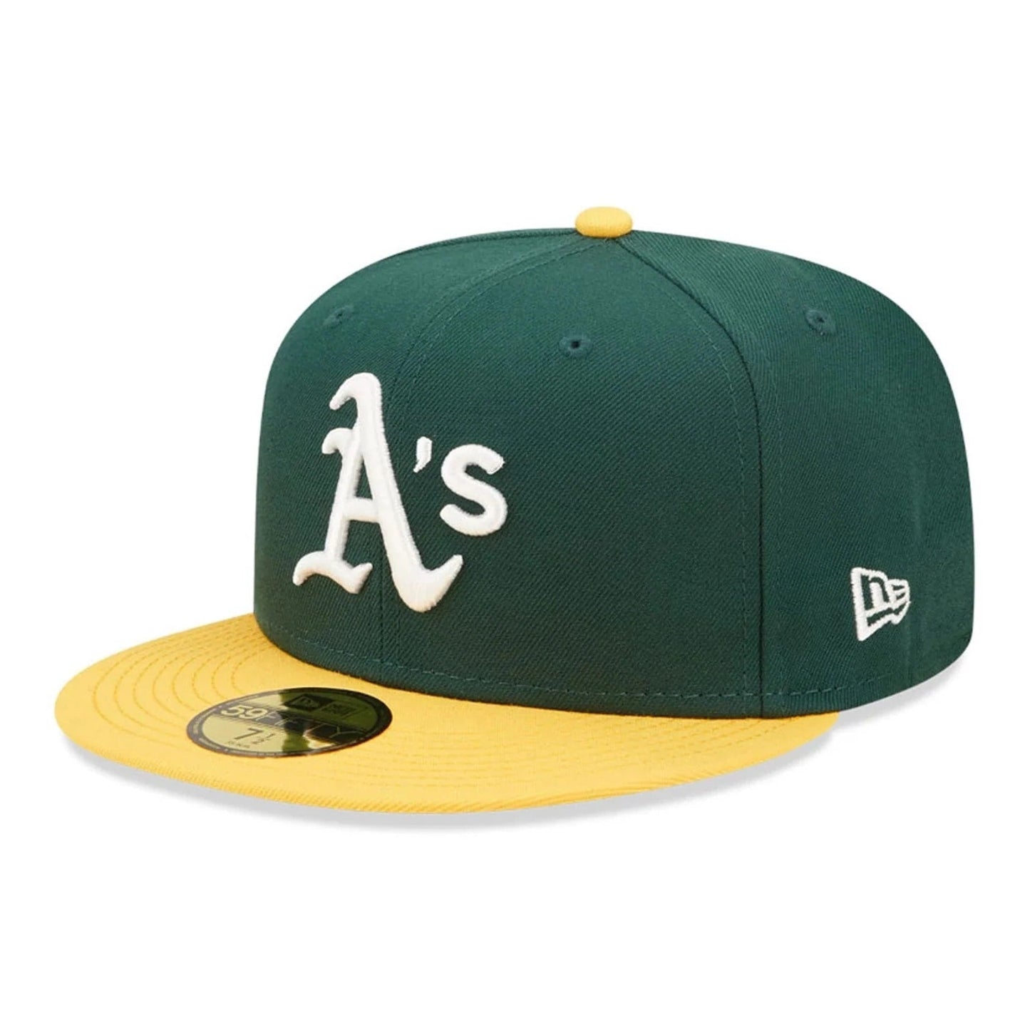 Oakland Athletics MLB AC Perf 59FIFTY Fitted New Era Green/Yellow Official Team Hat Sports Fan Cap Official NFL Team Hat Football Fan Cap