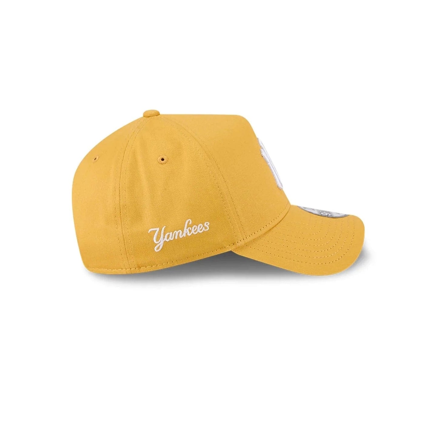 New York Yankees MLB Script A-Frame Snapback New Era Yellow Official Sports Fan Gear Official NFL Fan Gear