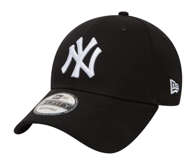 New York Yankees MLB League Essential 9FORTY Strapback New Era Black/White Official Team Hat Sports Fan Cap Official NFL Team Hat Football Fan Cap