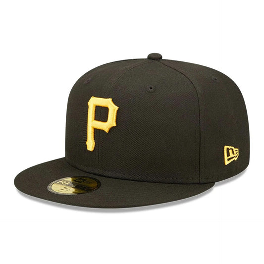 Pittsburgh Pirates MLB AC Perf 59FIFTY Fitted New Era Black/Yellow Official Team Hat Sports Fan Cap Official NFL Team Hat Football Fan Cap