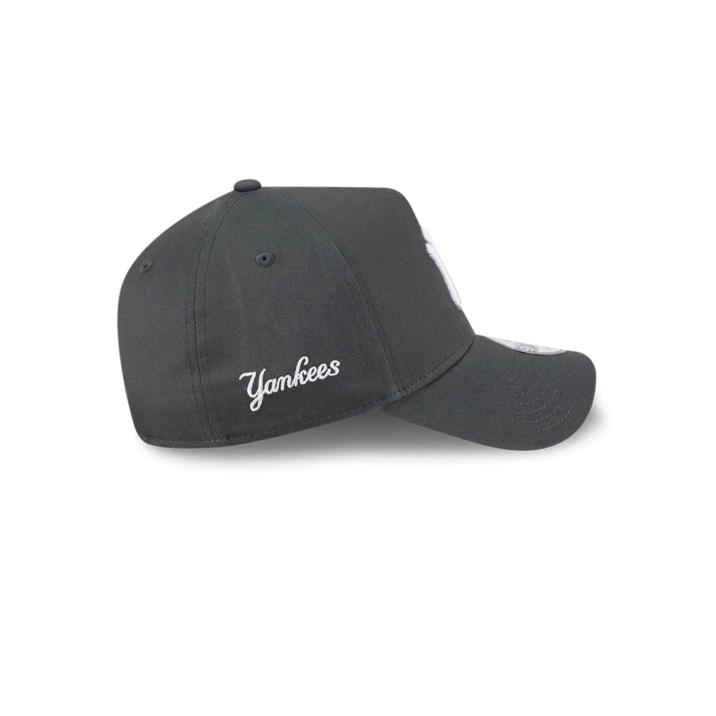 New York Yankees MLB Script A-Frame Snapback New Era Grey Official Sports Fan Gear Official NFL Fan Gear
