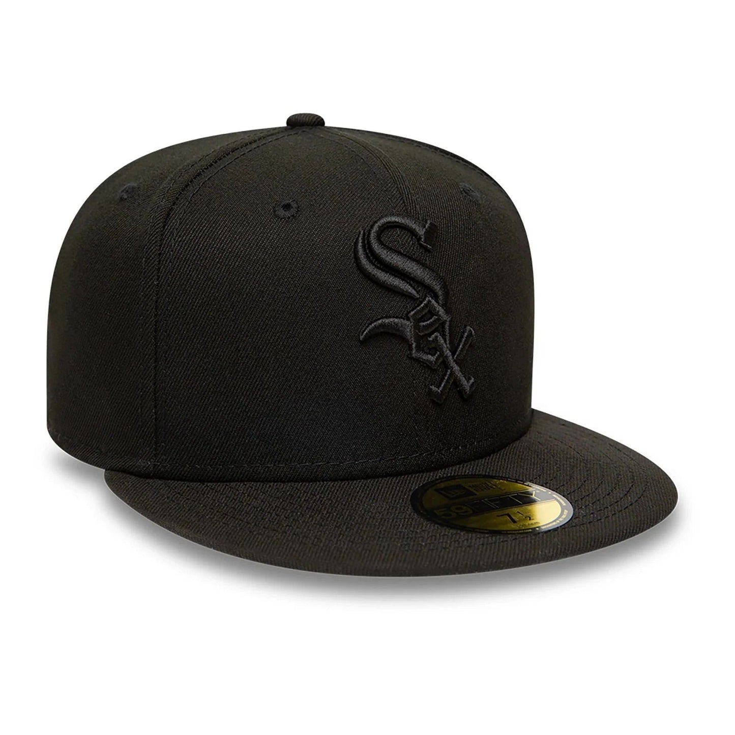 Chicago White Sox MLB League Essential 59FIFTY Fitted New Era Black/Black Official Team Hat Sports Fan Cap Official NFL Team Hat Football Fan Cap