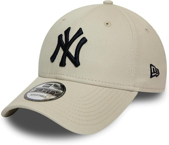 New York Yankees MLB League Essential 9FORTY Strapback New Era Stone/Black Official Team Hat Sports Fan Cap Official NFL Team Hat Football Fan Cap