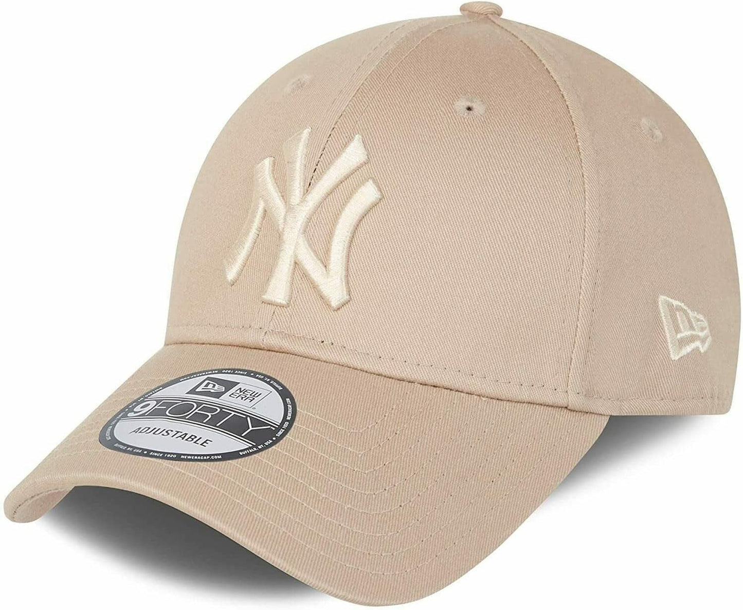 New York Yankees MLB League Essential 9FORTY Strapback New Era Cam/Stone Official Team Hat Sports Fan Cap Official NFL Team Hat Football Fan Cap