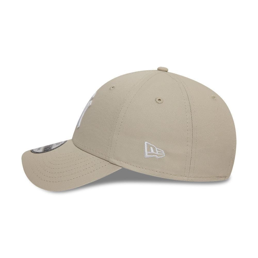 New York Yankees MLB League Essential 9FORTY Strapback New Era Stone/White Official Team Hat Sports Fan Cap Official NFL Team Hat Football Fan Cap