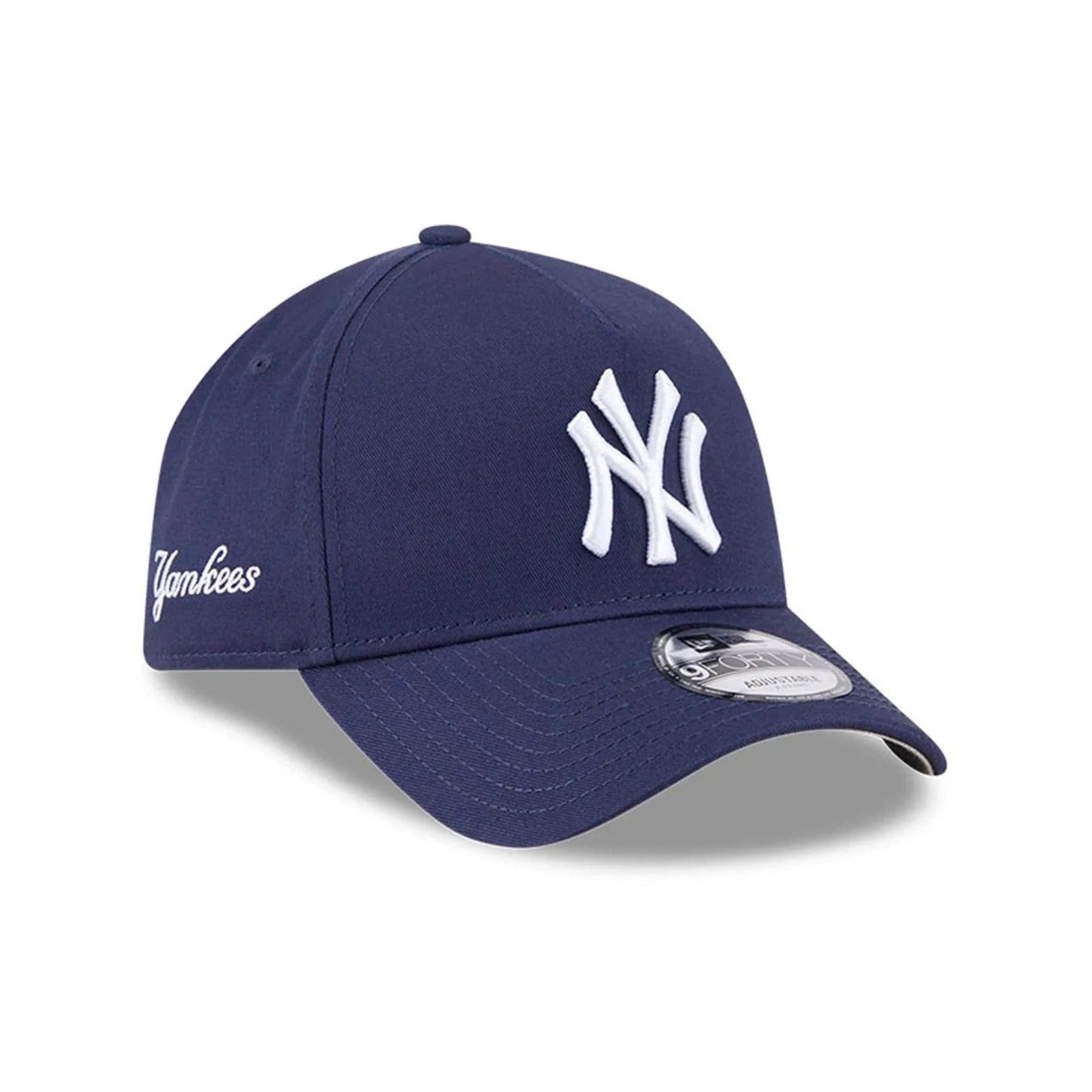 New York Yankees MLB Script A-Frame Snapback New Era Navy Official Sports Fan Gear Official NFL Fan Gear