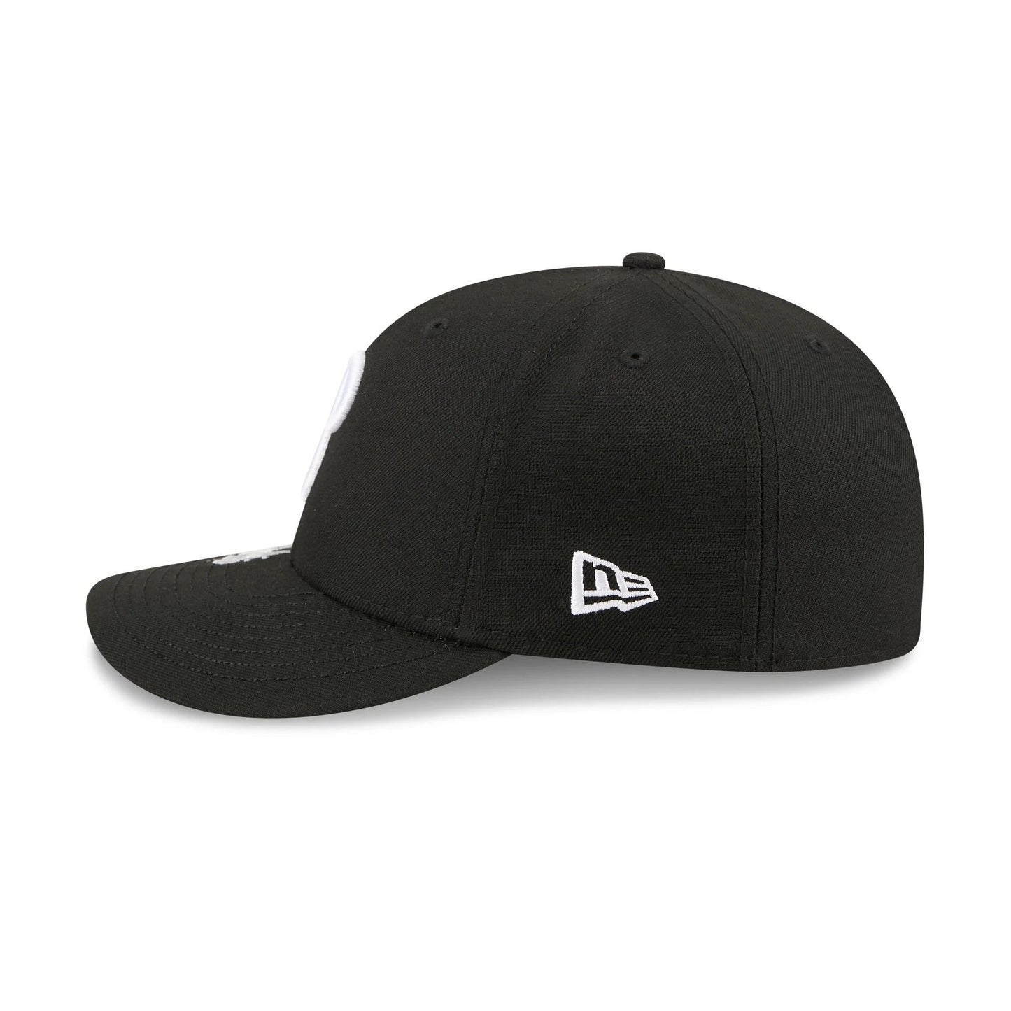 Philadelphia Phillies MLB Waves 59FIFTY Fitted New Era Black/White Official Team Hat Sports Fan Cap Official NFL Team Hat Football Fan Cap