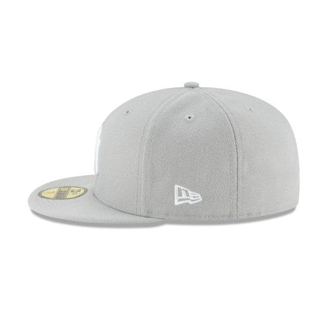 New York Yankees MLB Basic 59Fifty Fitted New Era Grey/White Official Team Hat Sports Fan Cap Official NFL Team Hat Football Fan Cap