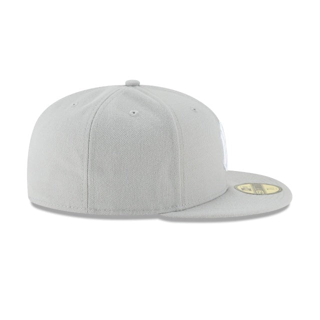 New York Yankees MLB Basic 59Fifty Fitted New Era Grey/White Official Team Hat Sports Fan Cap Official NFL Team Hat Football Fan Cap
