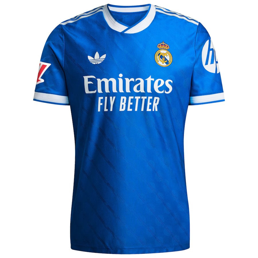 Kylian Mbappé Real Madrid adidas 2025 26 Third Authentic Player Jersey - Blue Official Team Jersey Sports Fan Apparel