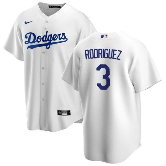 Men's Benny "The Jet" Rodriguez Los Angeles Dodgers Nike White Home Replica Team Jersey Official Team Jersey Sports Fan Apparel Official NFL Team Jersey Football Fan Apparel