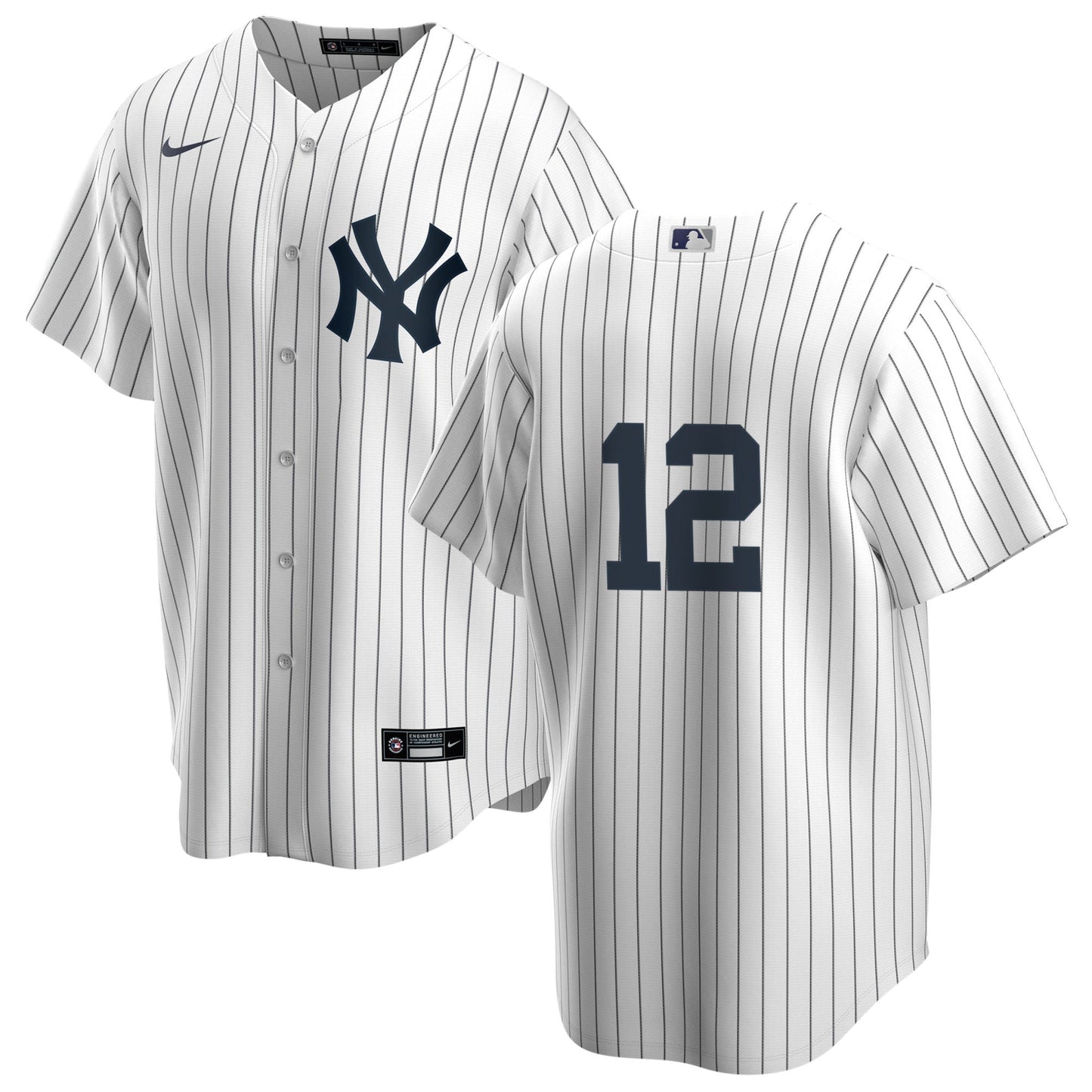 Men's Nike Wade Boggs #12 White New York Yankees Home Official Replica Player Jersey Official Team Jersey Sports Fan Apparel Official NFL Team Jersey Football Fan Apparel