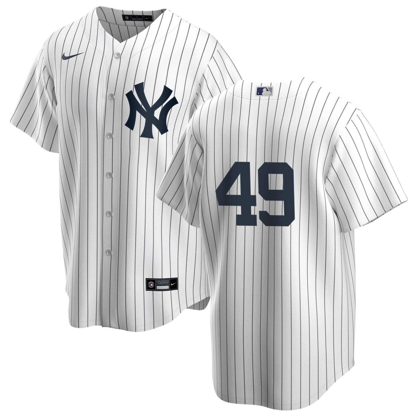 Men's Nike Ron Guidry #49 White New York Yankees Home Official Replica Player Jersey Official Team Jersey Sports Fan Apparel Official NFL Team Jersey Football Fan Apparel