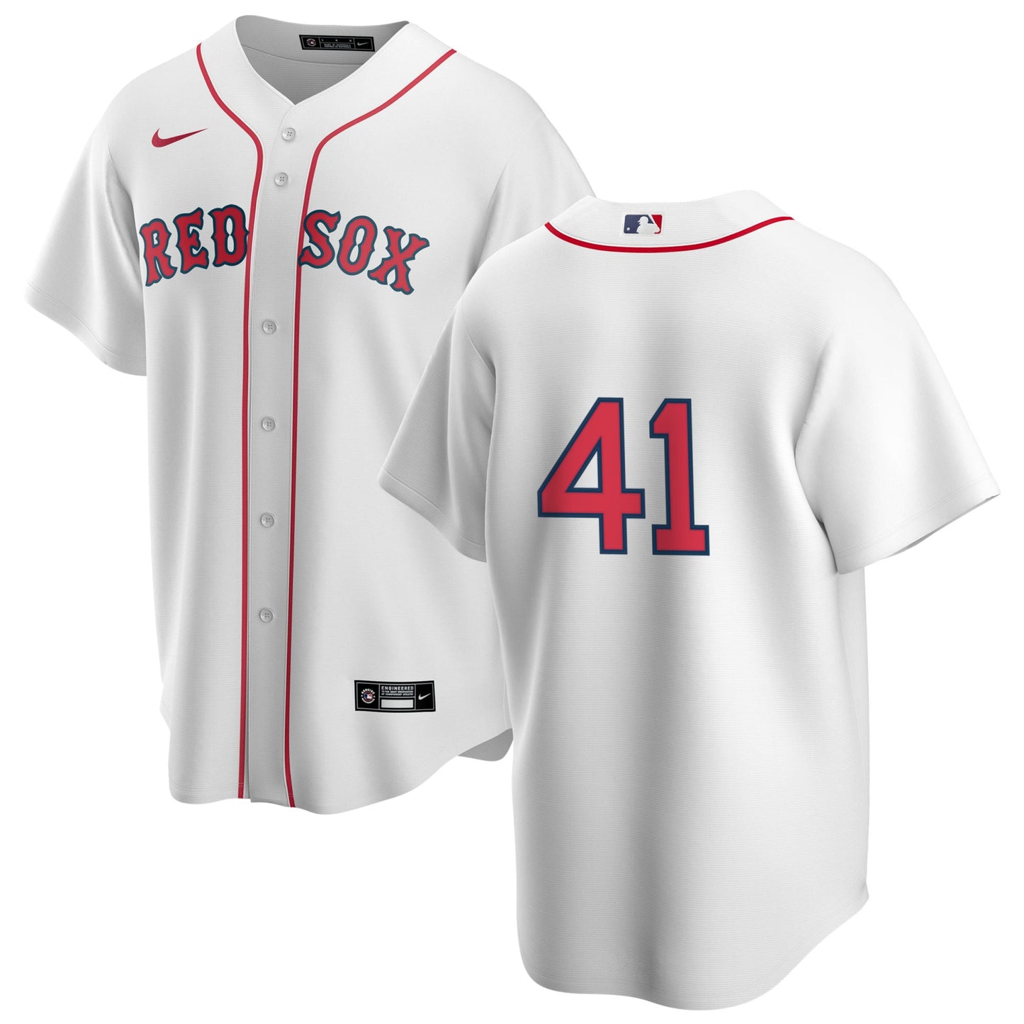 Men's Nike Boston Red Sox John Lackey #41 Home Official Replica Player Jersey Official Team Jersey Sports Fan Apparel Official NFL Team Jersey Football Fan Apparel