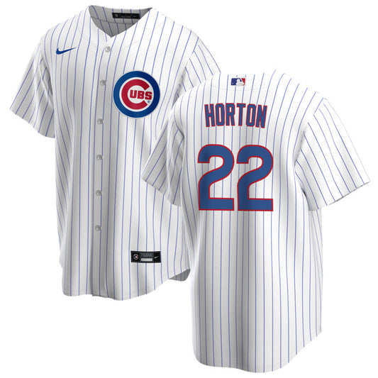 NIKE Men's Cade Horton Chicago Cubs Premium Twill White Home Replica Jersey Official Team Jersey Sports Fan Apparel Official NFL Team Jersey Football Fan Apparel