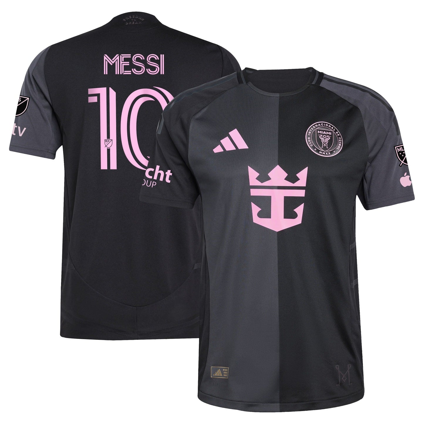 Lionel Messi Inter Miami CF adidas 2025 The Fortitude Kit Player Jersey - Black Official Team Jersey Sports Fan Apparel